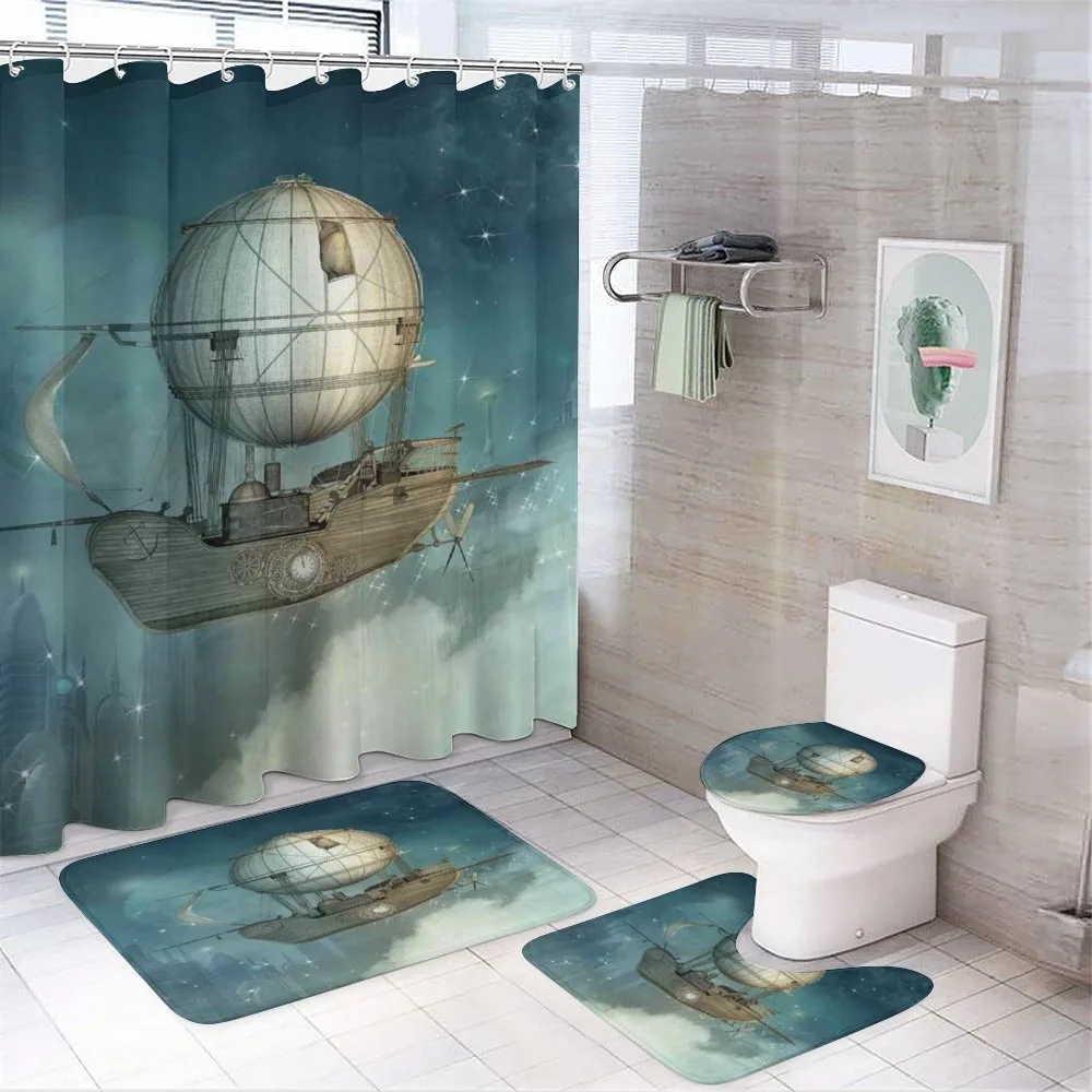 Futuristic Airship — 4-Piece Bathroom Set preview