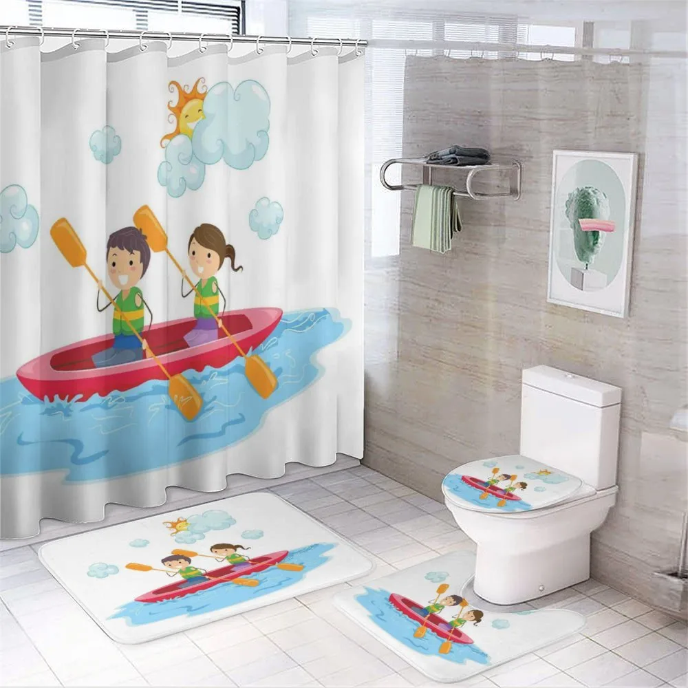 Riding a Kayak — 4-Piece Bathroom Set preview
