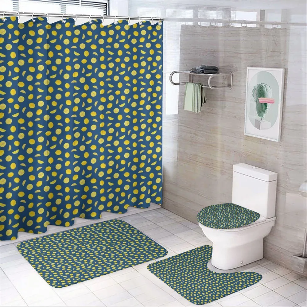 Vivid Sliced Citrus Graphic — 4-Piece Bathroom Set preview