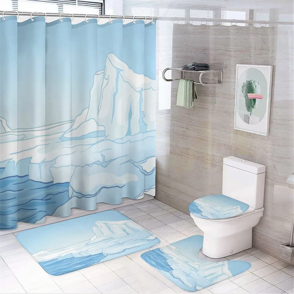 Cartoon Style Winter Theme — 4-Piece Bathroom Set preview