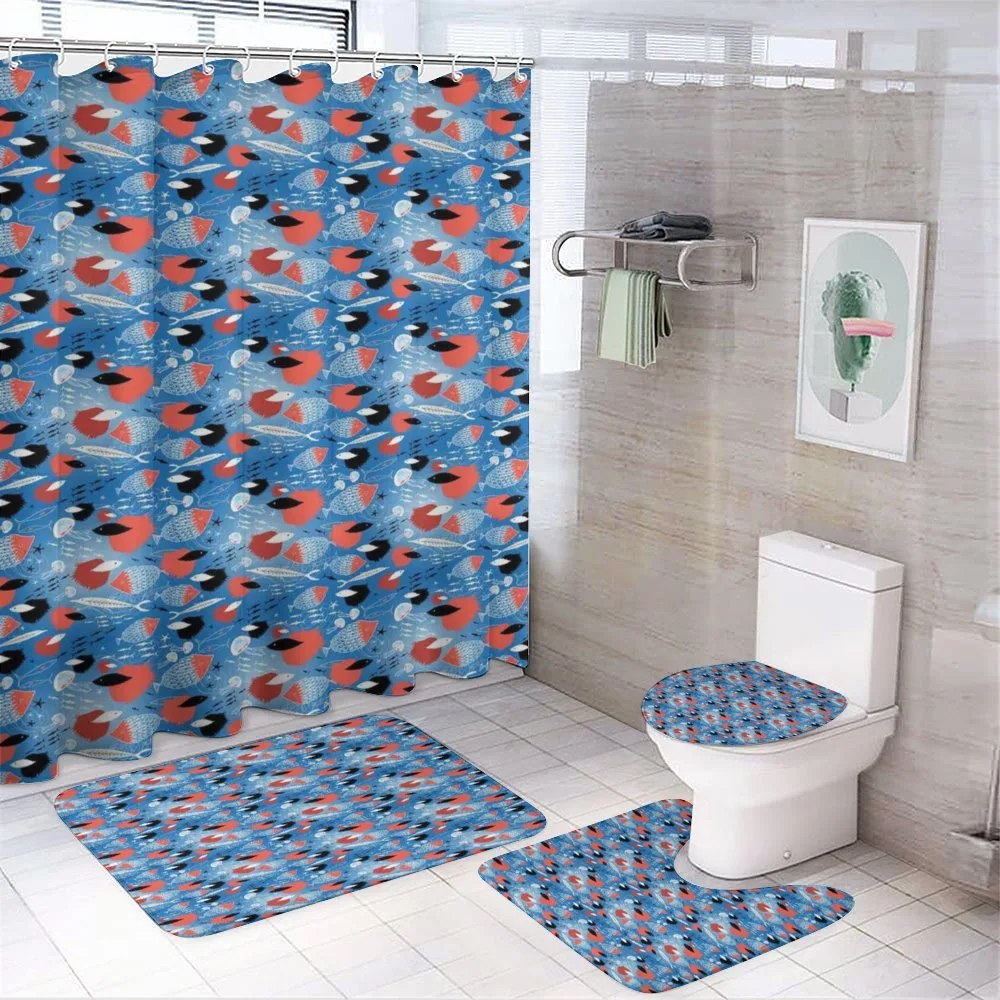 Exotic Aquatic Animals 4-Piece Bathroom Set product video