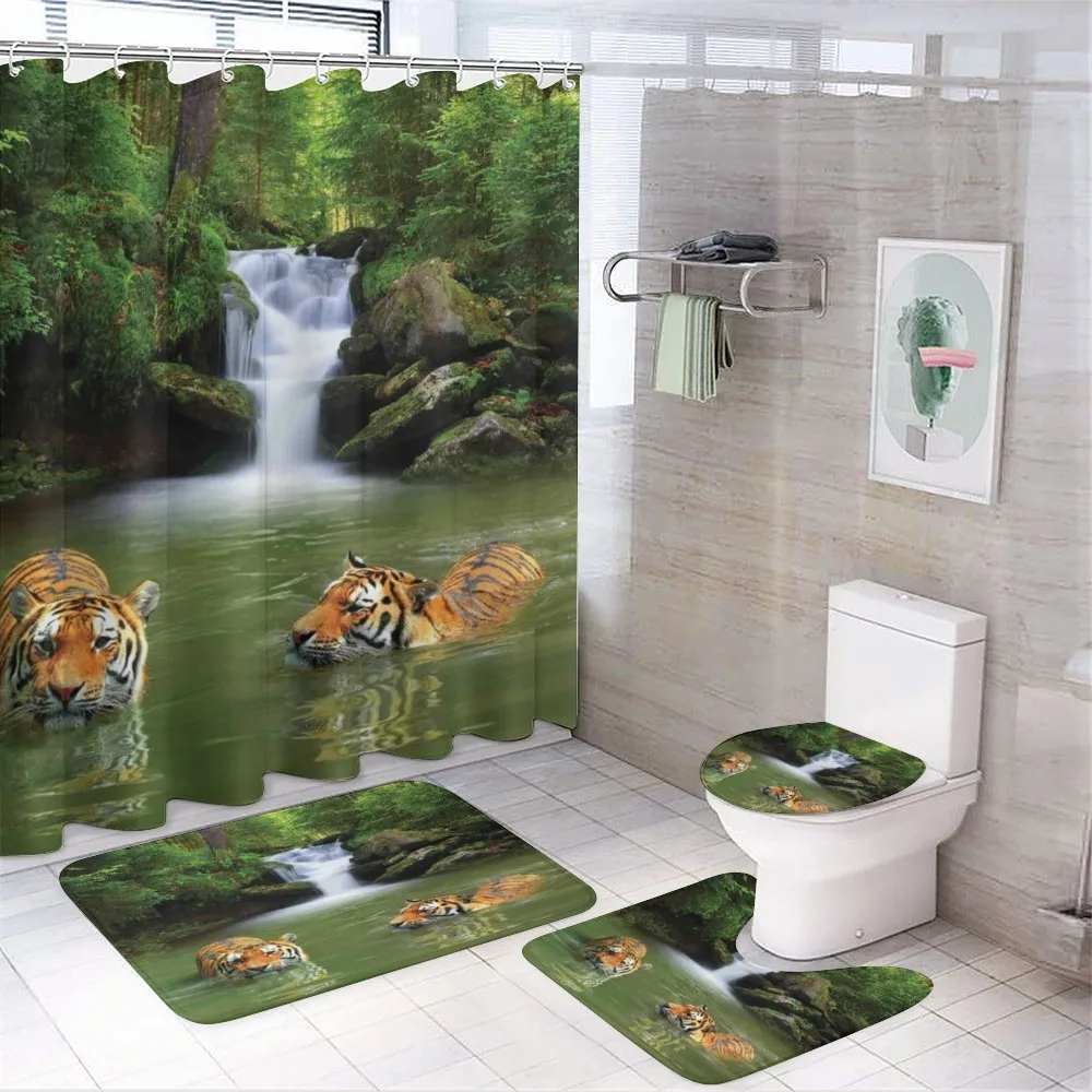 Siberian Tigers — 4-Piece Bathroom Set preview