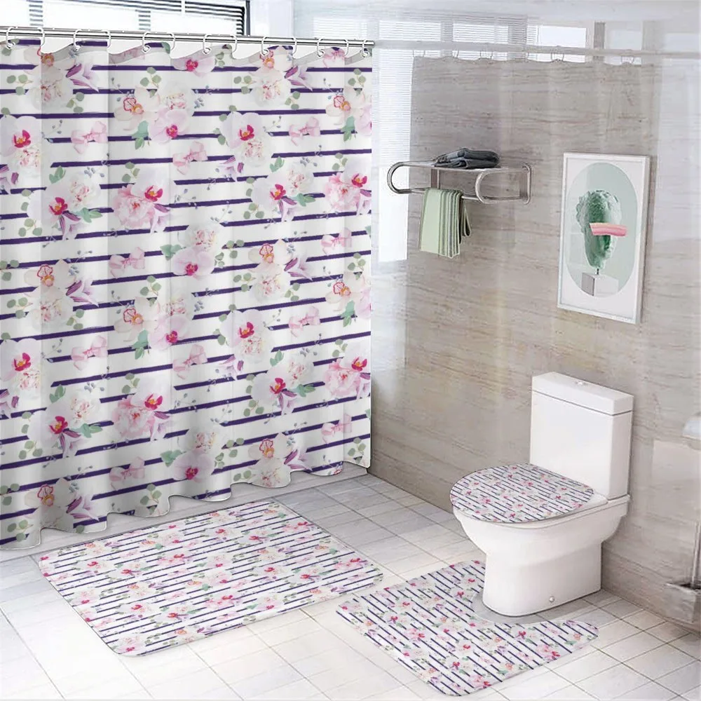 Soft Bouquets — 4-Piece Bathroom Set preview