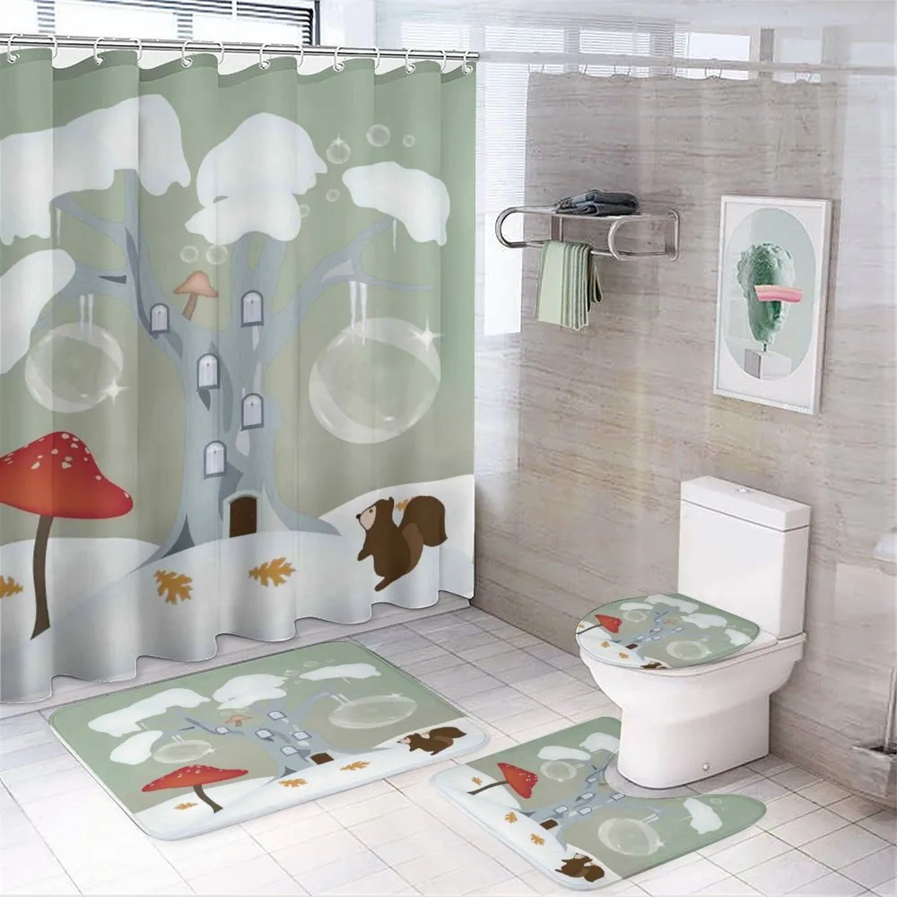 Amanita Muscaria Mushroom — 4-Piece Bathroom Set preview