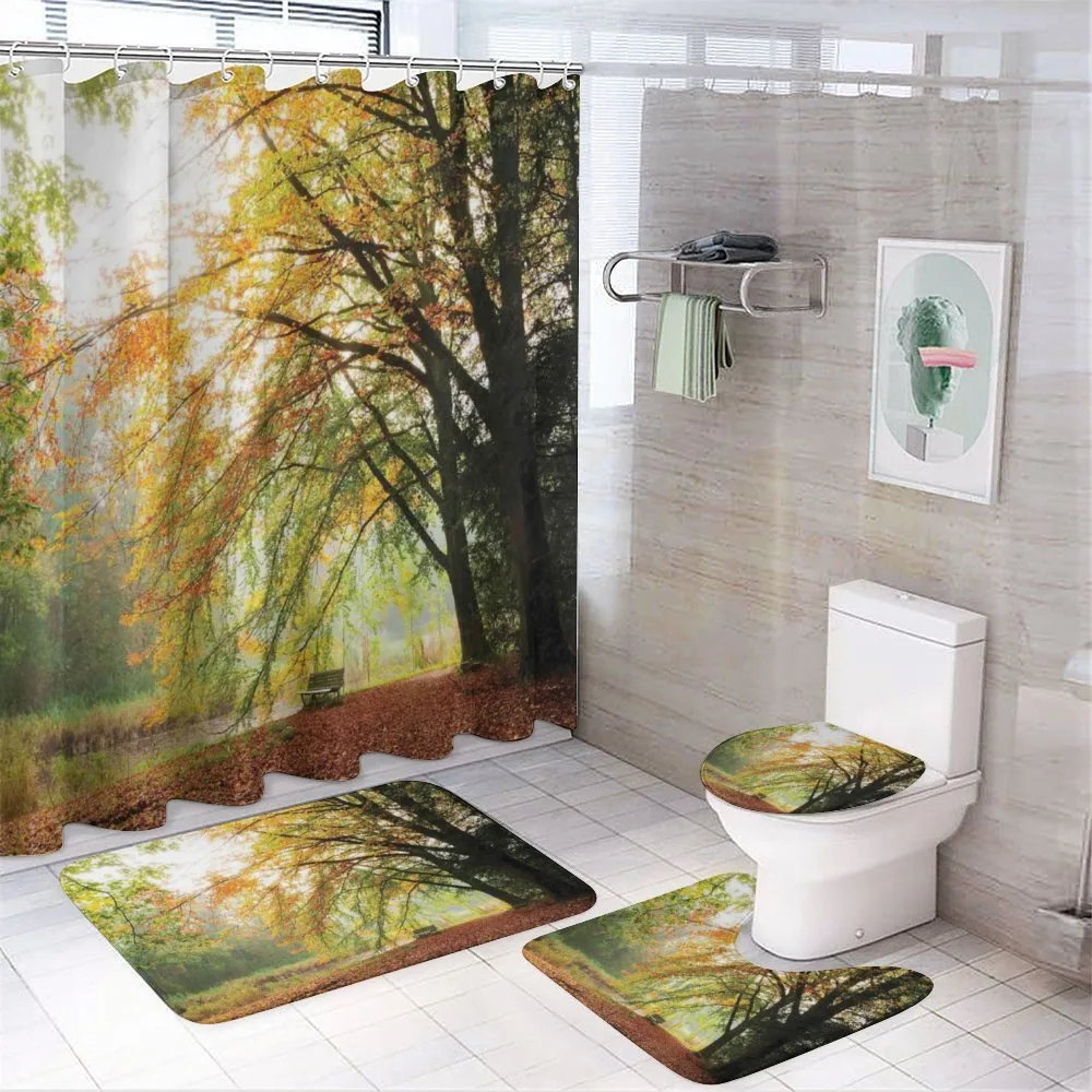 Autumn Forest Peace View — 4-Piece Bathroom Set preview