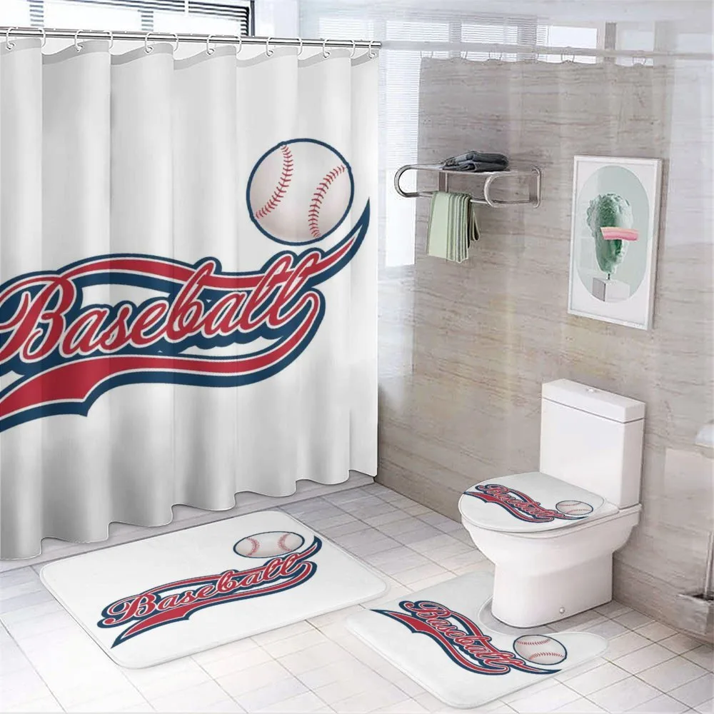 Baseball Ball Sports — 4-Piece Bathroom Set preview