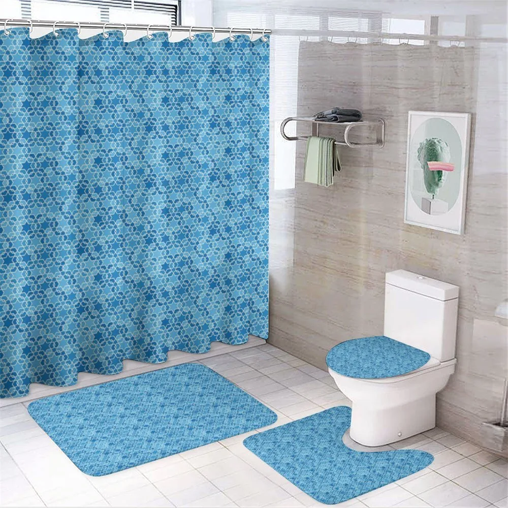 Blue Tones Eastern Star — 4-Piece Bathroom Set preview