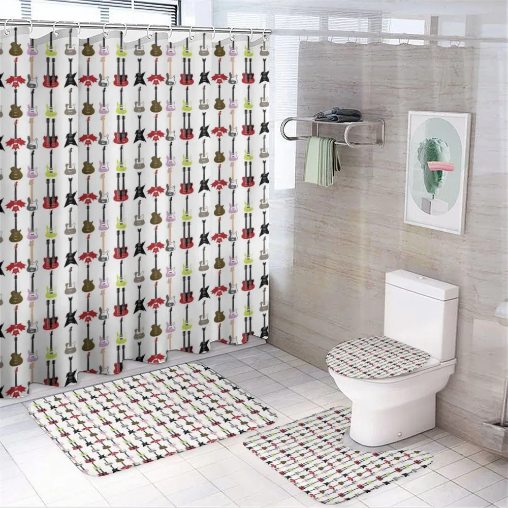 Colorful Music Graphic — 4-Piece Bathroom Set preview