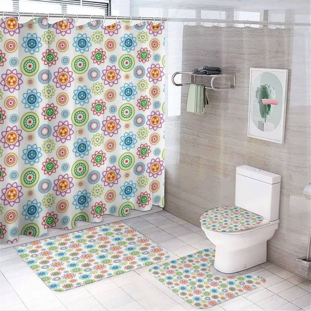 Colorful Pattern — 4-Piece Bathroom Set preview