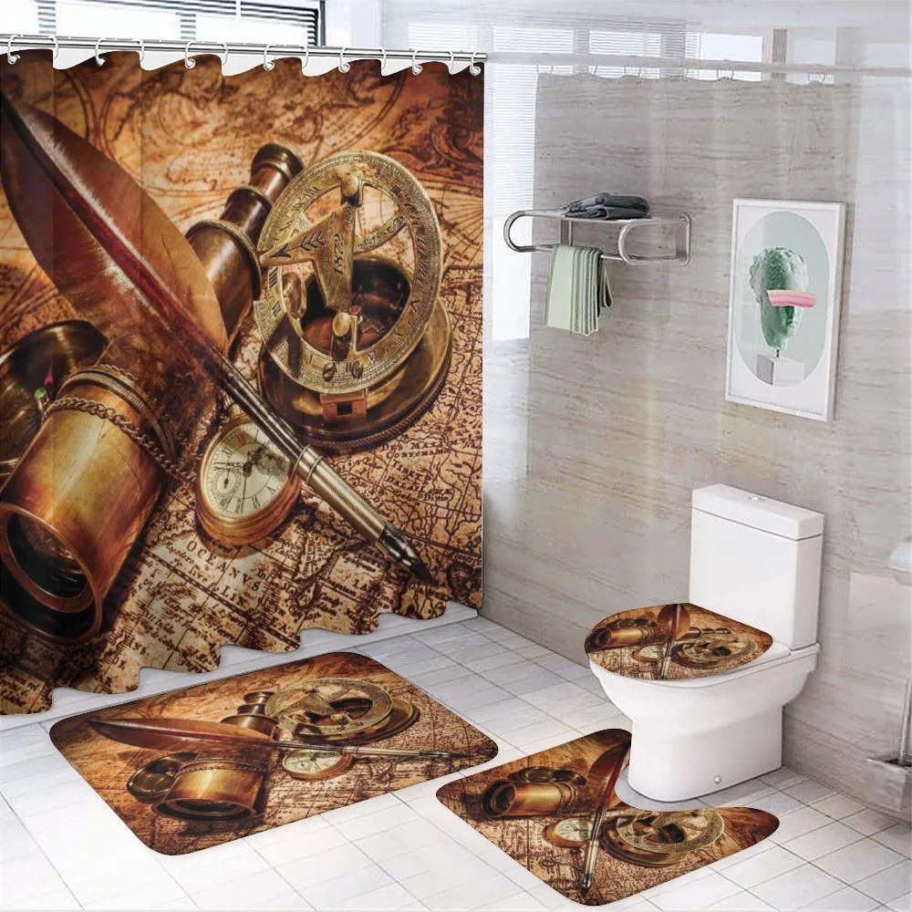 Compass Goose Quill Pen — 4-Piece Bathroom Set preview