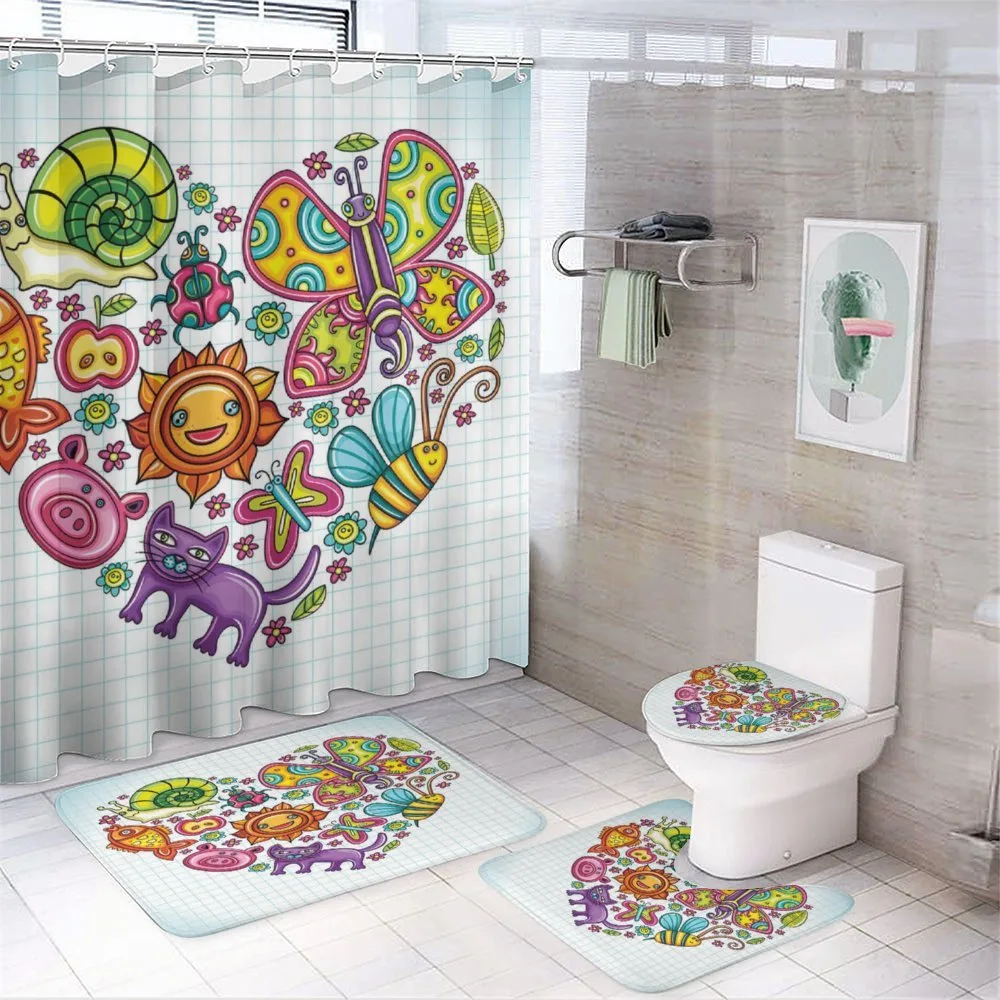 Flora and Fauna Heart — 4-Piece Bathroom Set preview