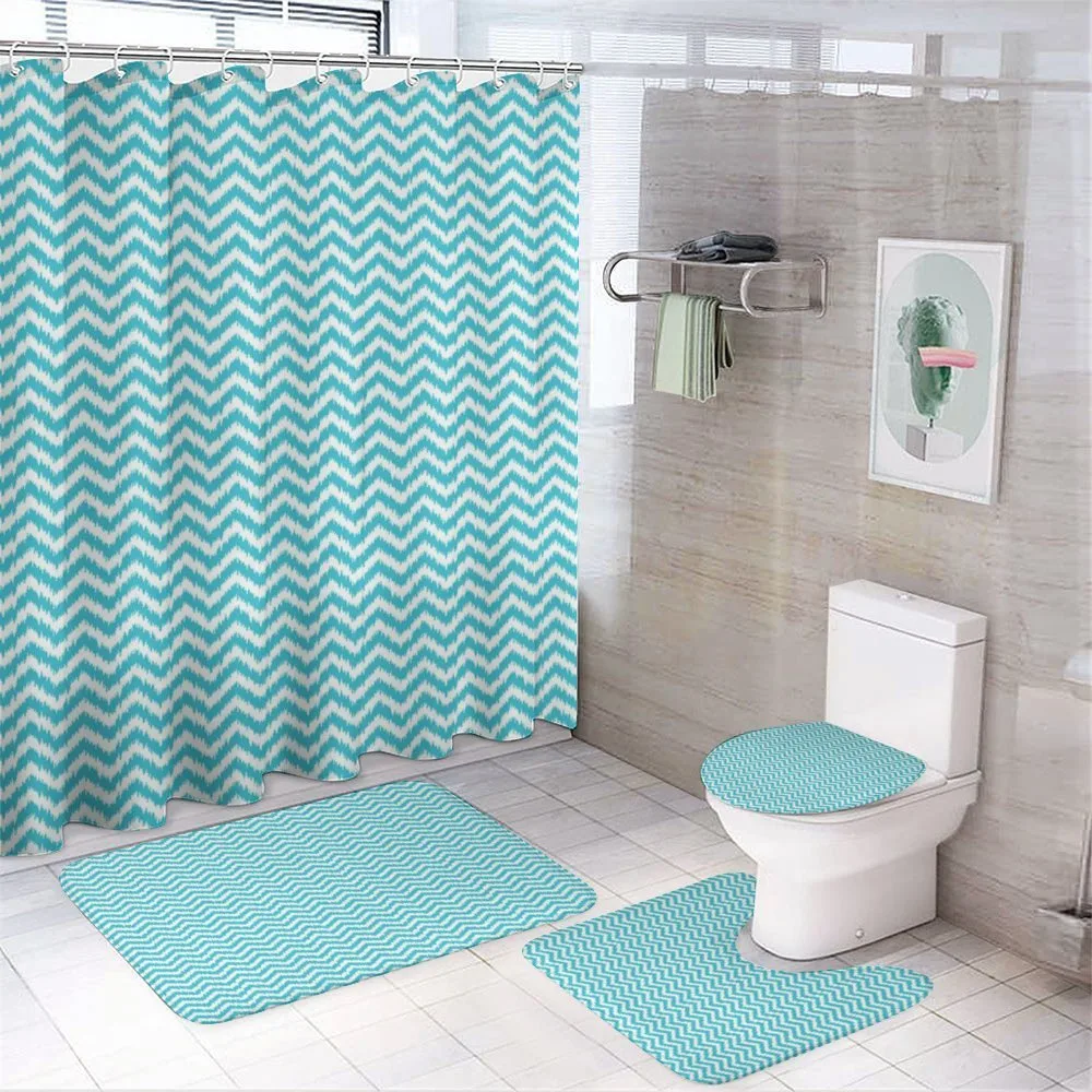 Grungy Design Zigzags — 4-Piece Bathroom Set preview