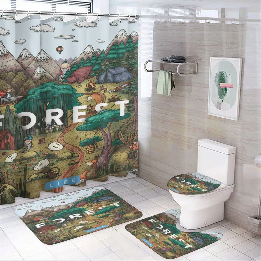 Mountain Range Valley — 4-Piece Bathroom Set preview