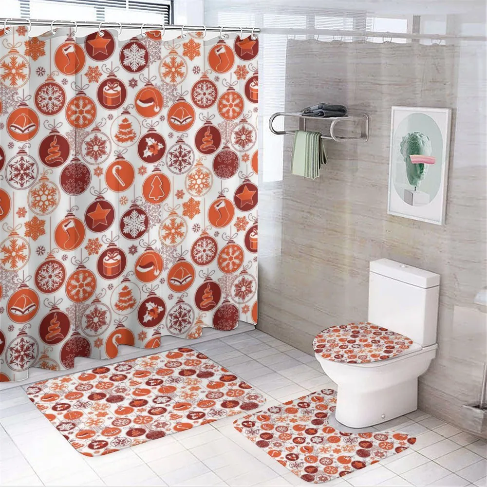 Vintage Xmas Scene — 4-Piece Bathroom Set preview