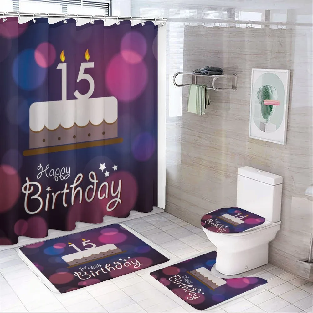 15 Birthday Cake — 4-Piece Bathroom Set preview