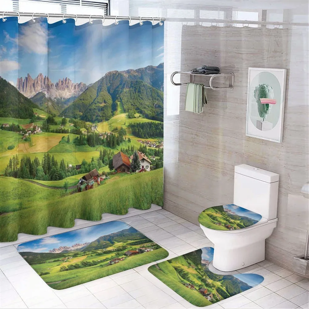 Alps in the Spring — 4-Piece Bathroom Set preview