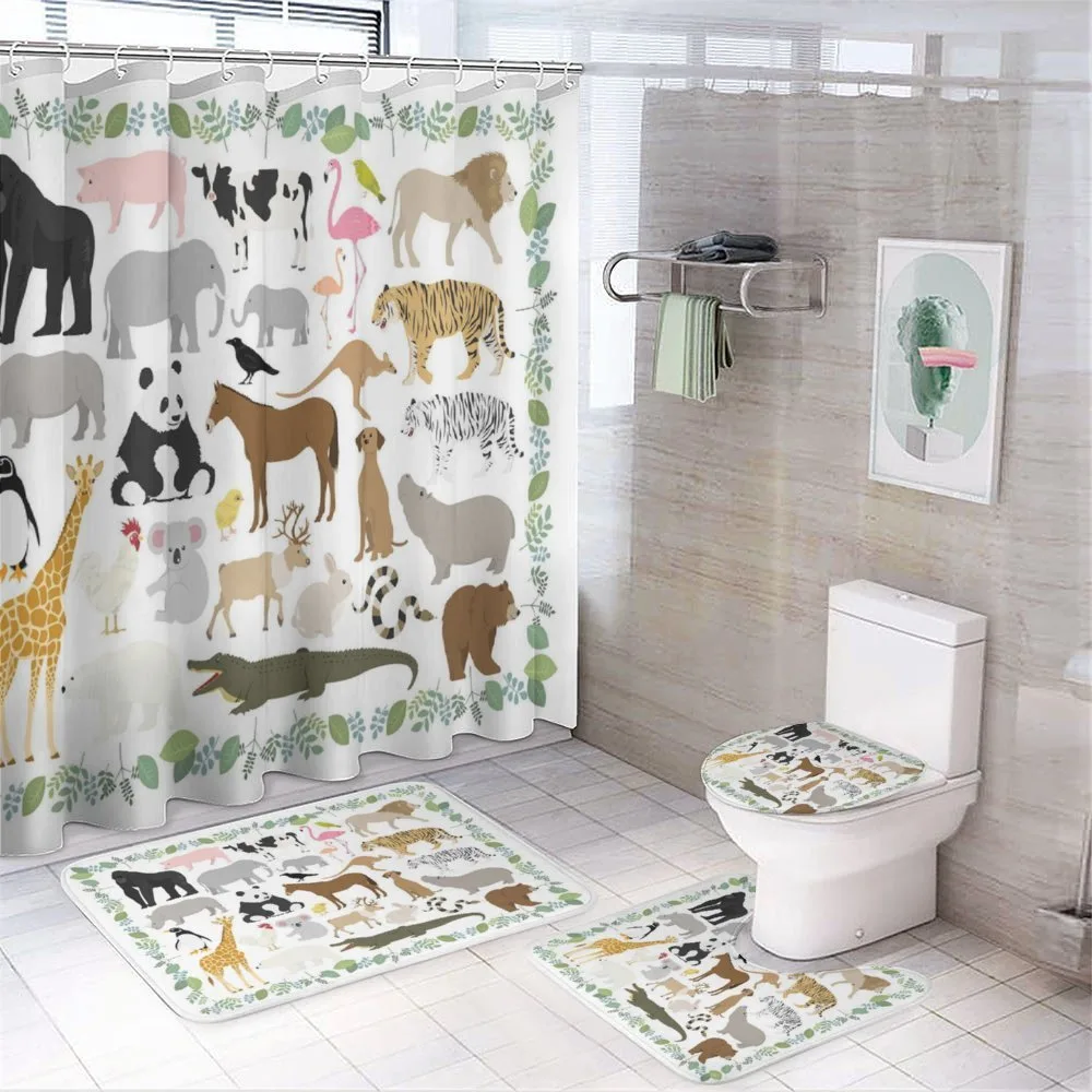Assorted Forest Creatures — 4-Piece Bathroom Set preview