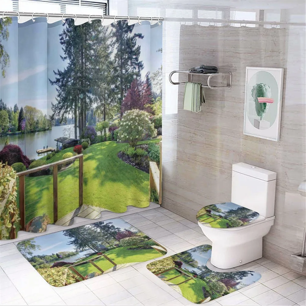 Backyard Garden Spring — 4-Piece Bathroom Set preview