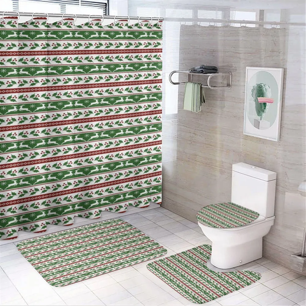 Reindeers Borders — 4-Piece Bathroom Set preview