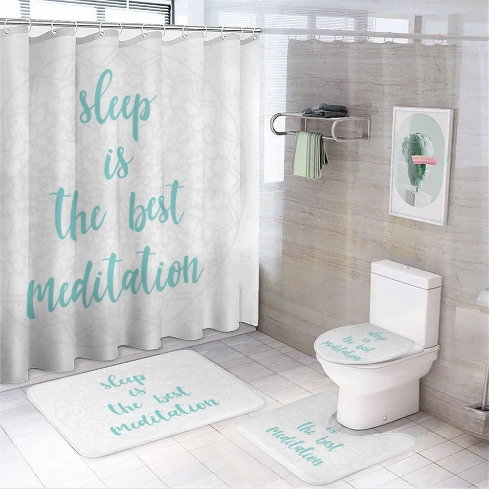 Sleep is the Best Wording — 4-Piece Bathroom Set preview
