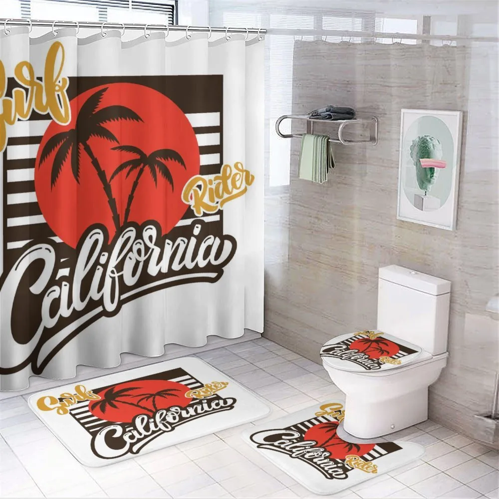 Surfer California Art 4-Piece Bathroom Set product video