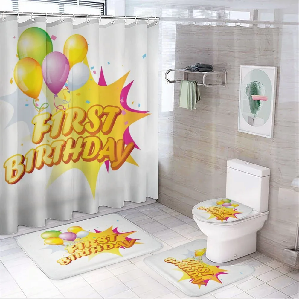 Baby Theme Party Words — 4-Piece Bathroom Set preview