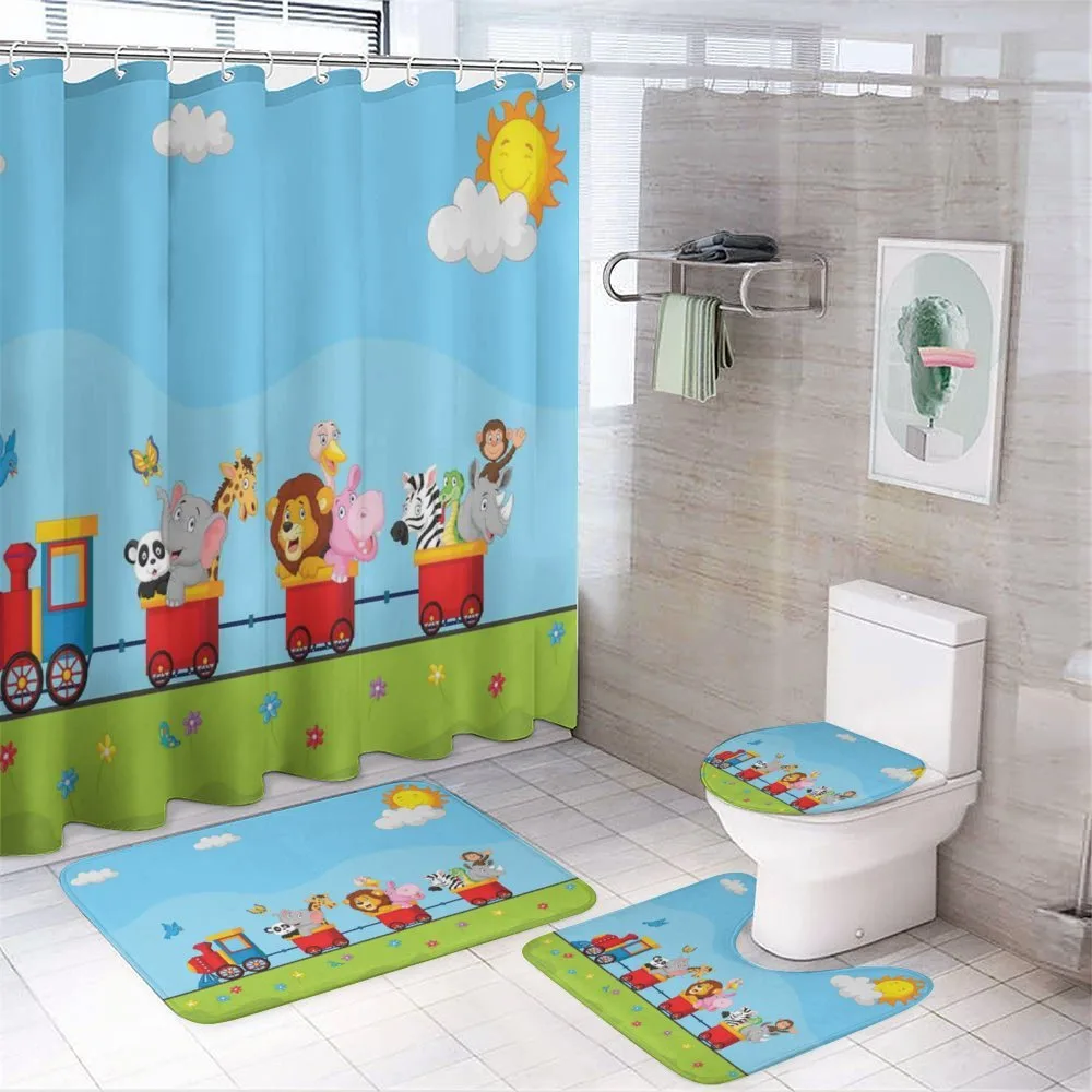 Cartoon Animal Sun — 4-Piece Bathroom Set preview