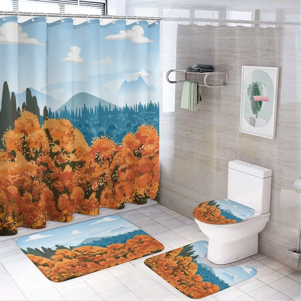 Digital Autum Season 4-Piece Bathroom Set product video