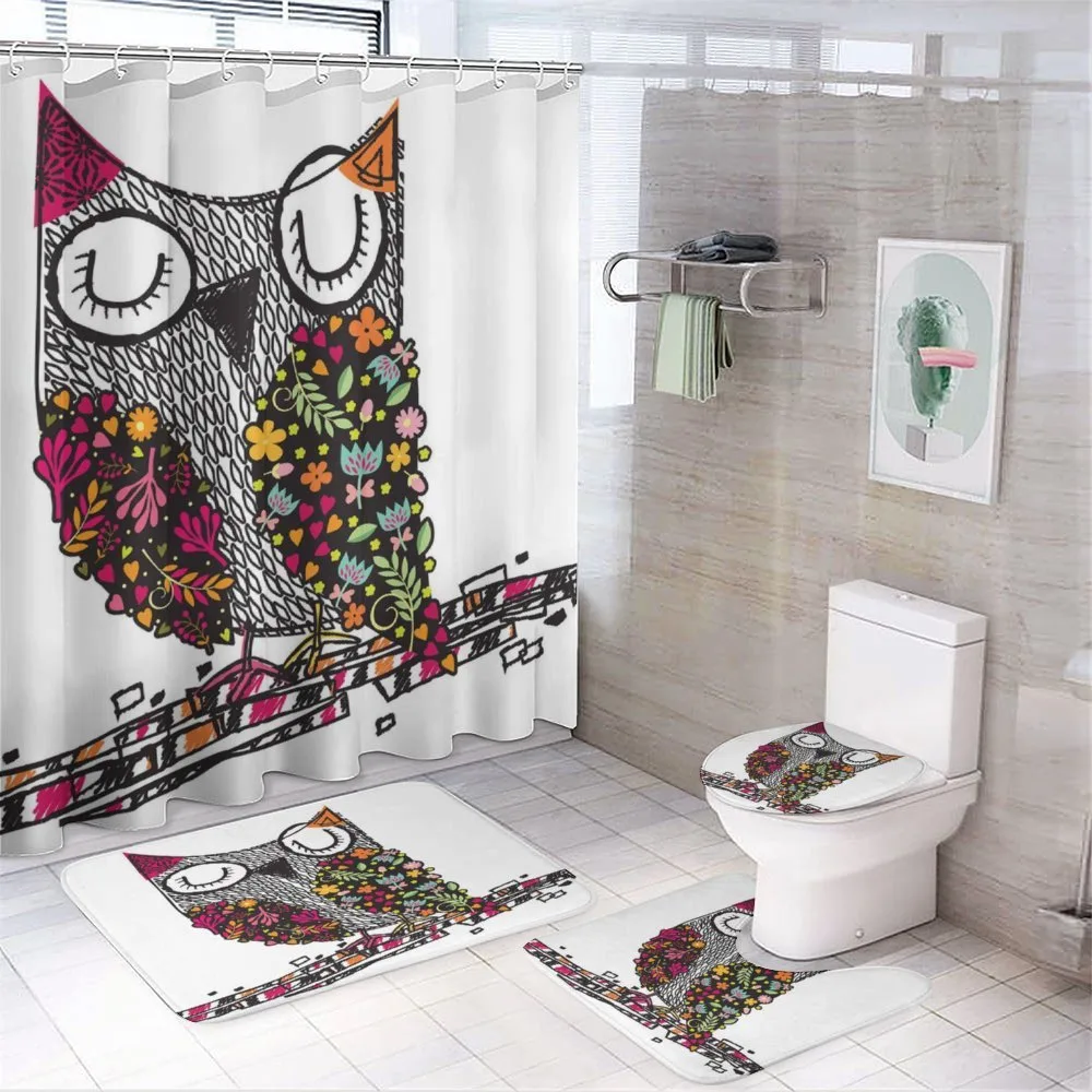 Geometric Floral Blossoms — 4-Piece Bathroom Set preview