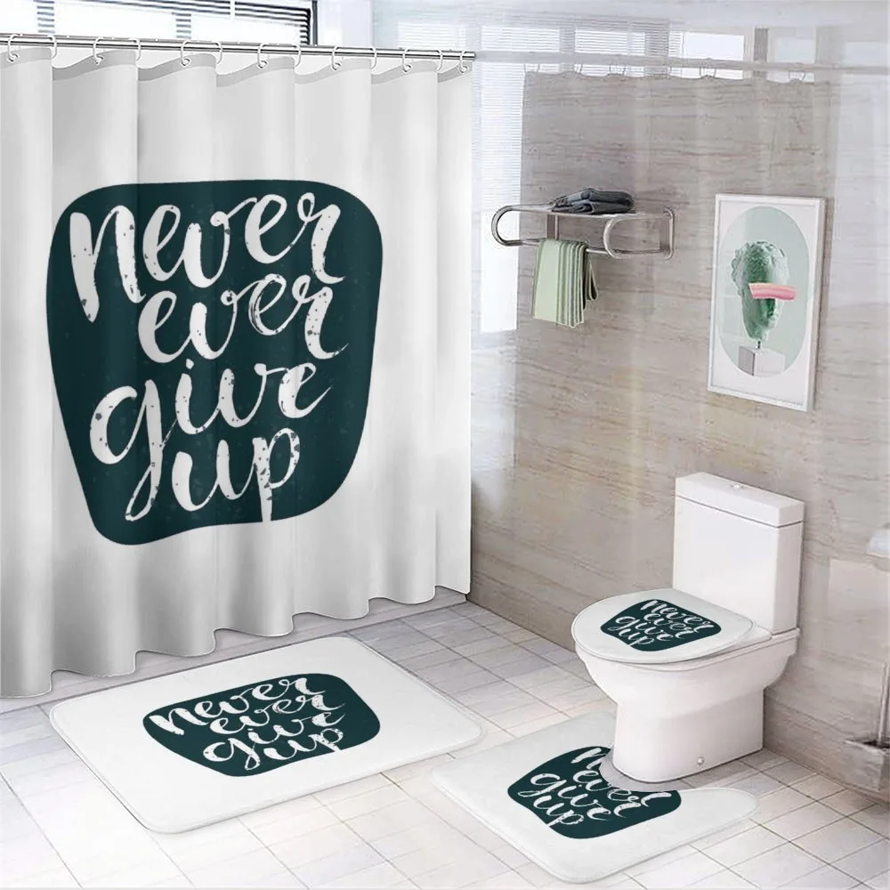 Never Ever Give — 4-Piece Bathroom Set preview