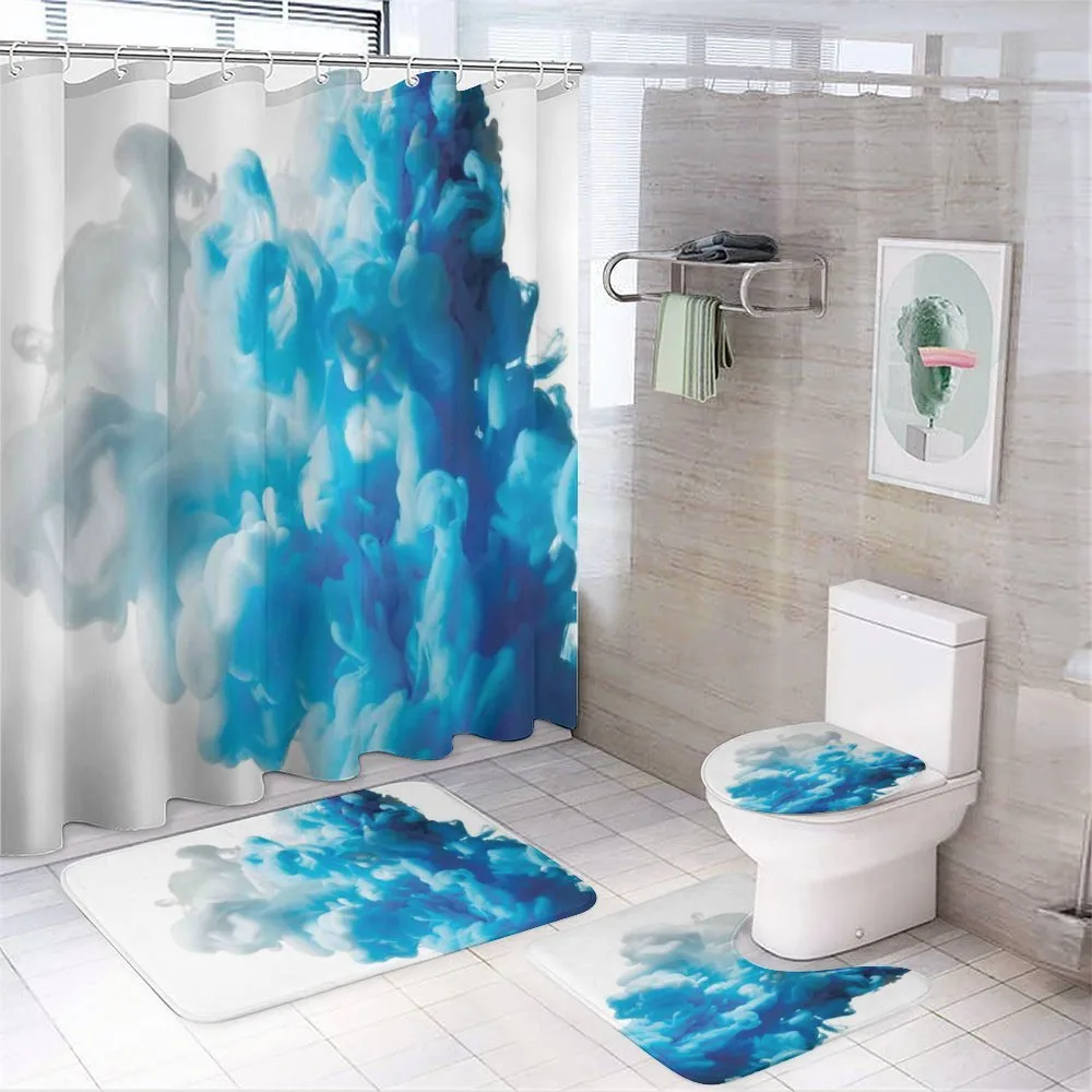 Abstract Cloud Swirl — 4-Piece Bathroom Set preview