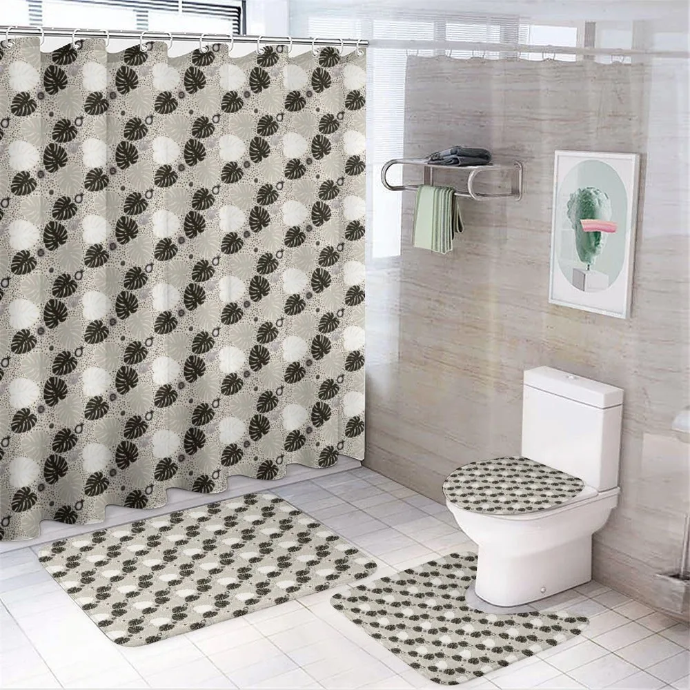 Hawaii Flora Monsteras — 4-Piece Bathroom Set preview