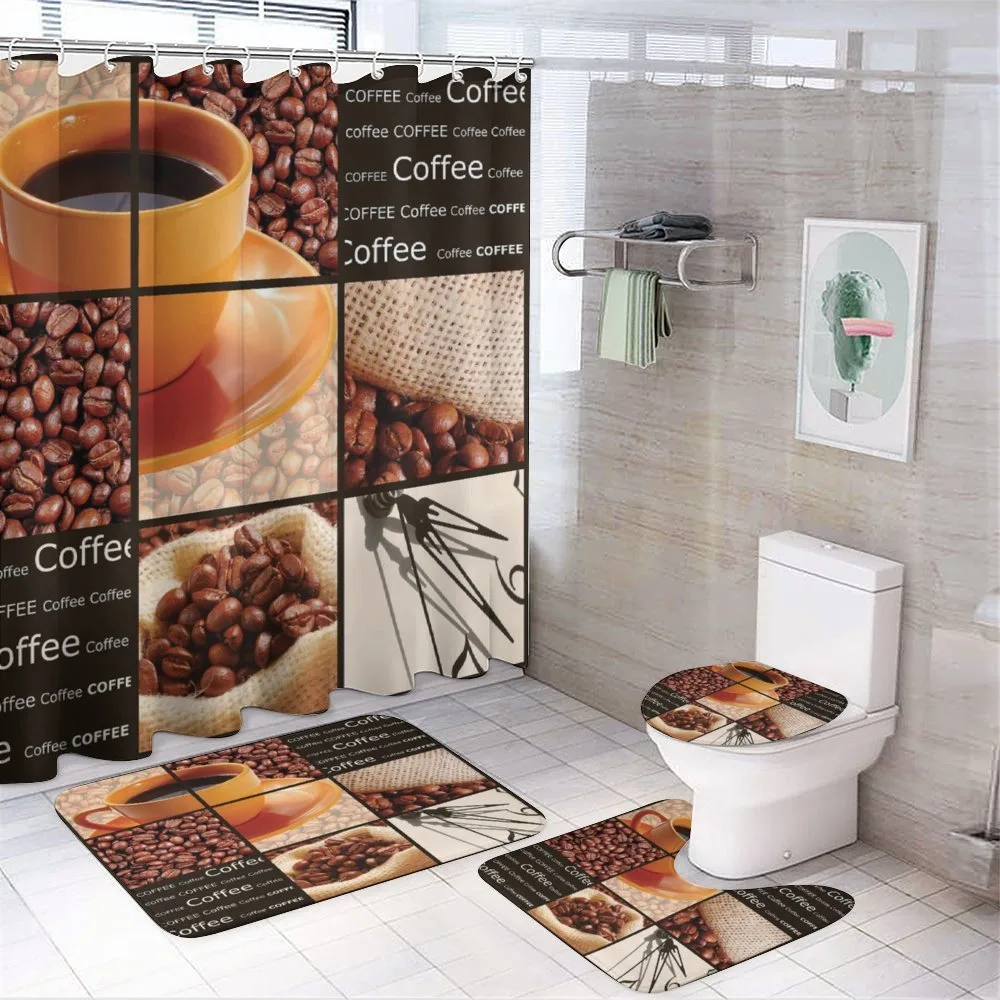 Hot Beverage Orange Cup — 4-Piece Bathroom Set preview