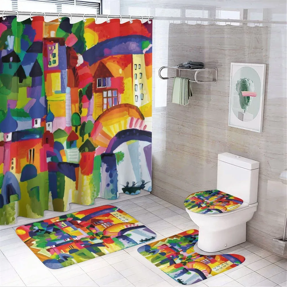 Modern Vivid Buildings — 4-Piece Bathroom Set preview