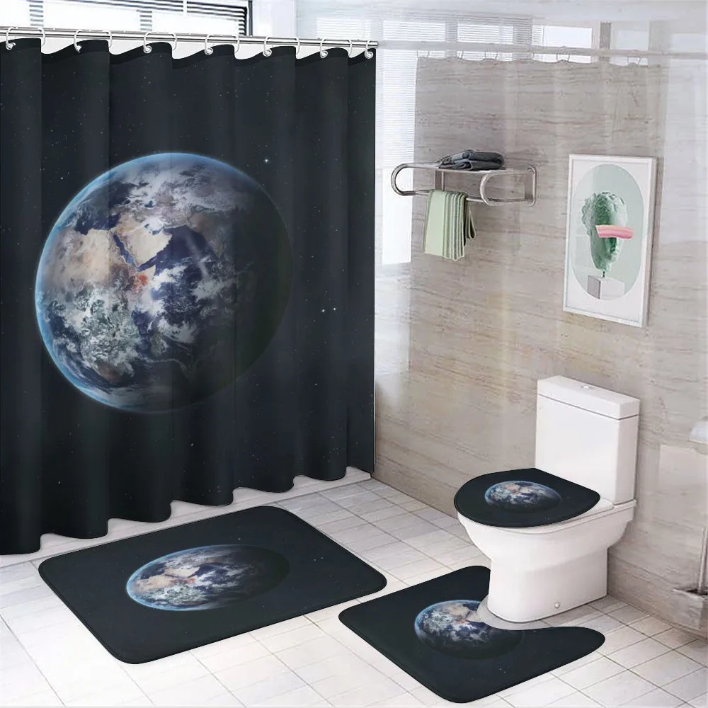 Planet Outer Space Scene — 4-Piece Bathroom Set preview