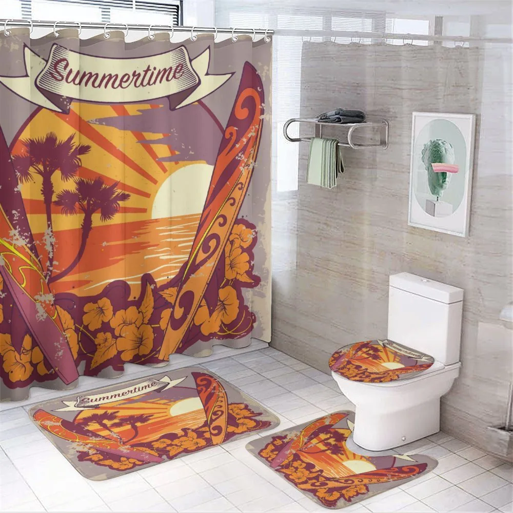 Retro Exotic Summer — 4-Piece Bathroom Set preview