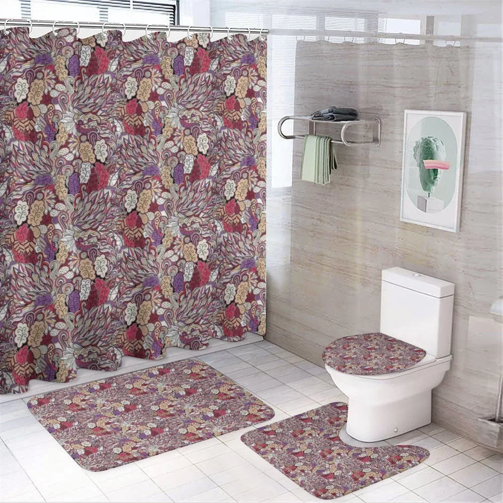 Tracery Mehndi Doodle — 4-Piece Bathroom Set preview