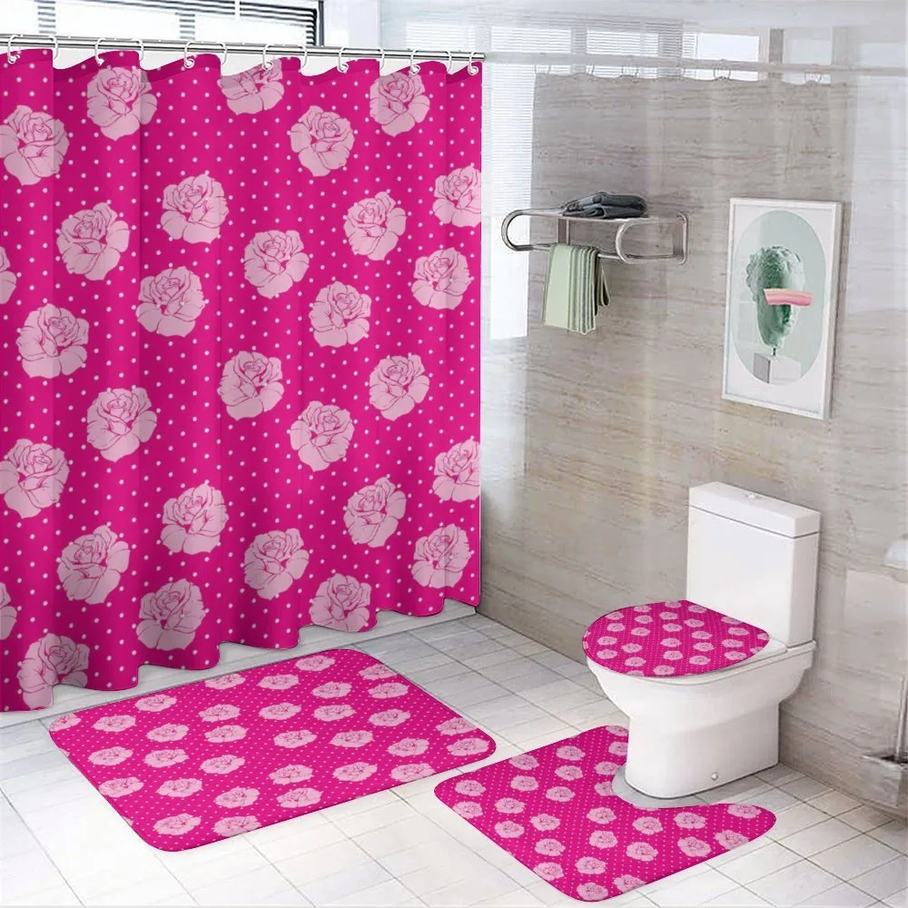 Vintage Roses Love Dot — 4-Piece Bathroom Set preview