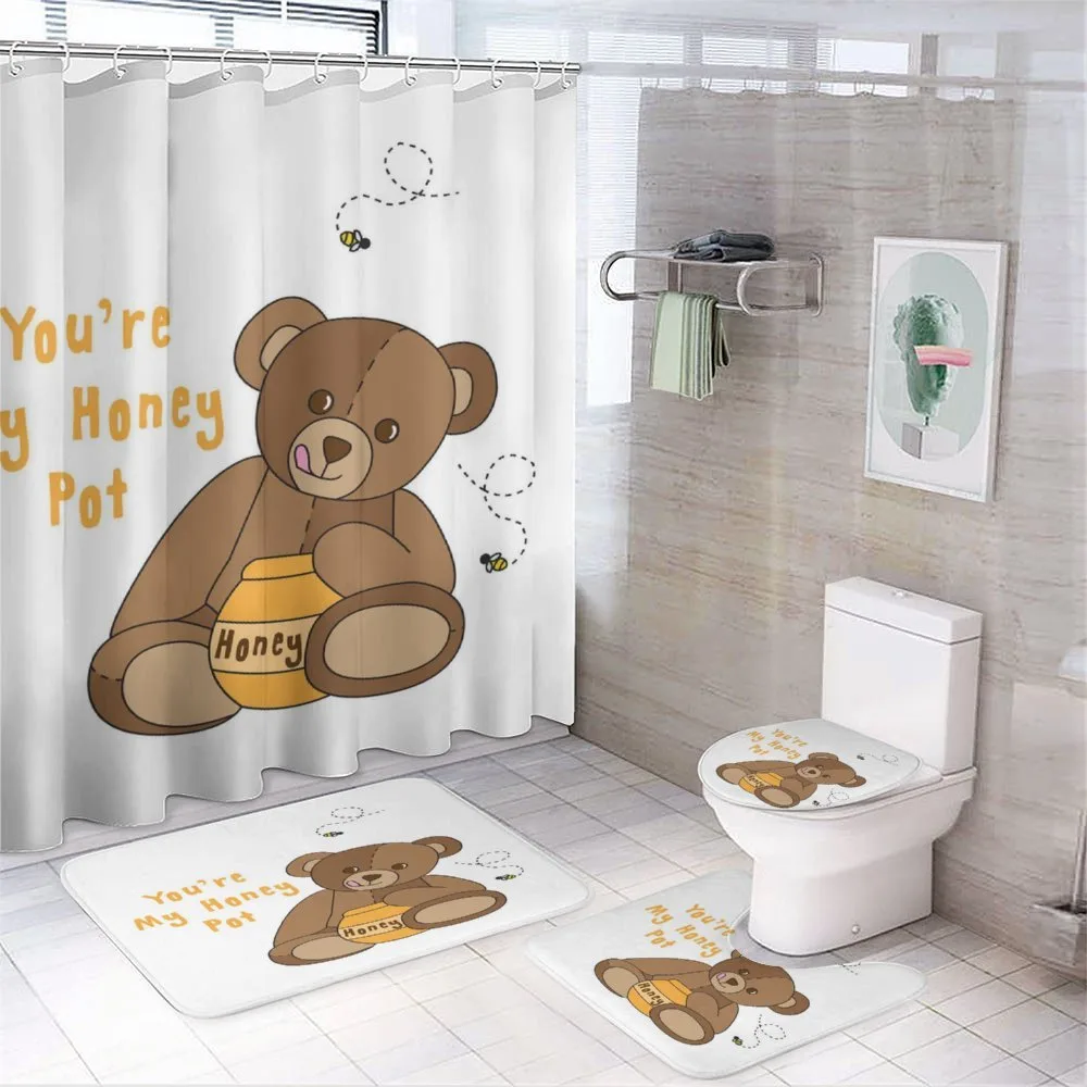 You're My Honey Pot Bear — 4-Piece Bathroom Set preview