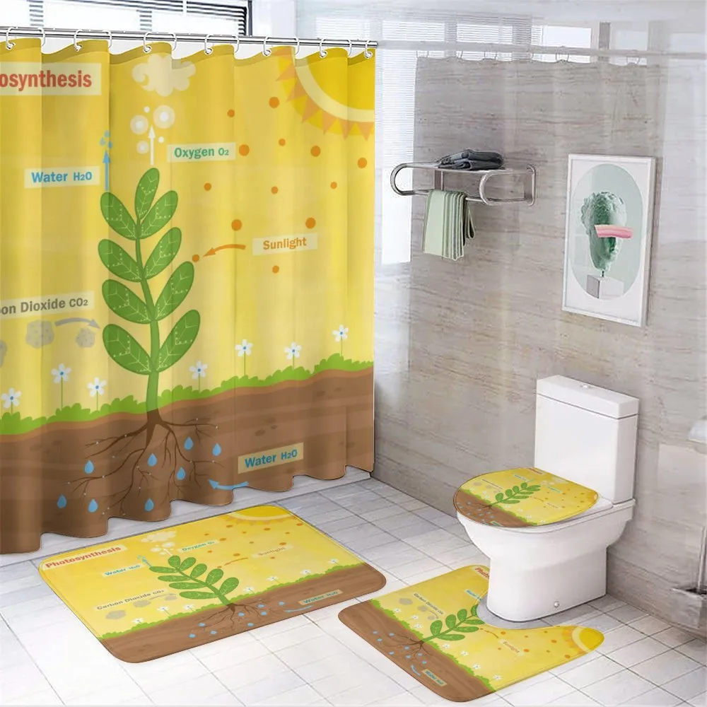 Cartoon Oxygen Sun — 4-Piece Bathroom Set preview