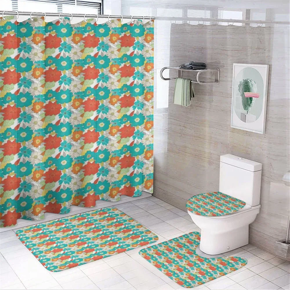 Doodle Fresh Spring — 4-Piece Bathroom Set preview