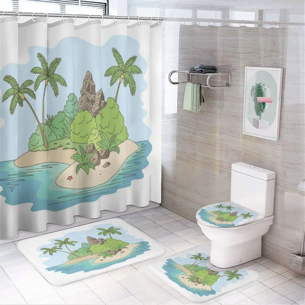 Island Doodle Botany — 4-Piece Bathroom Set preview