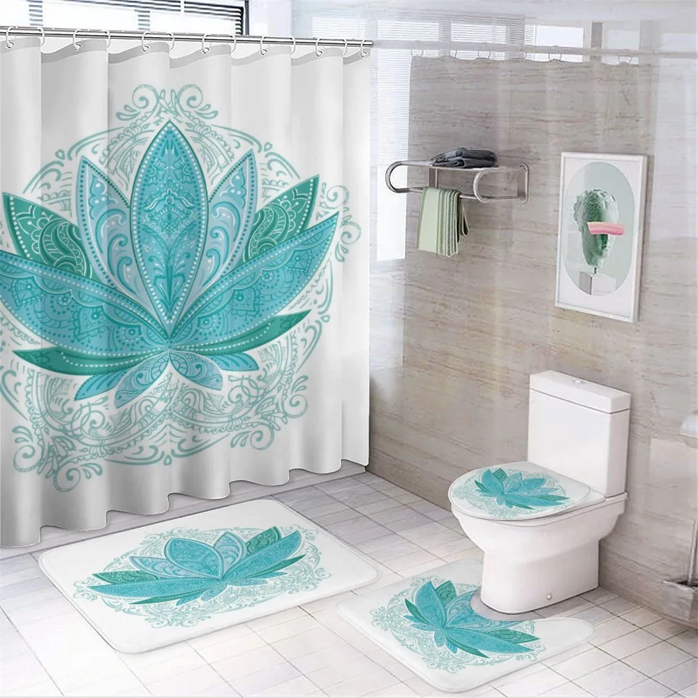Mehndi Lotus — 4-Piece Bathroom Set preview