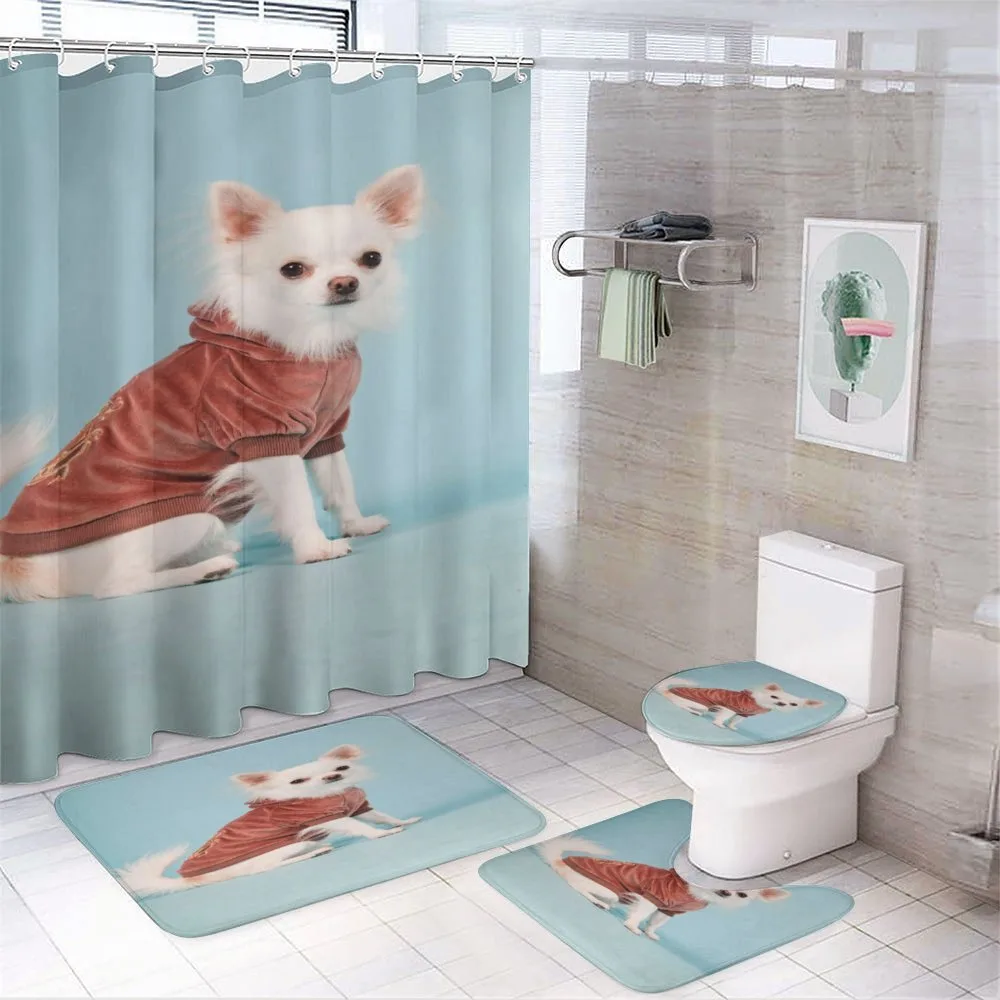 Puppy with Clothes — 4-Piece Bathroom Set preview