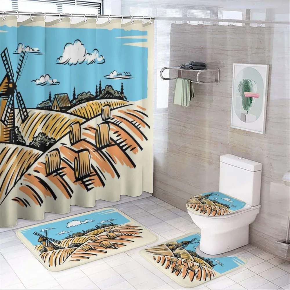 Windmillnd Hay Bales — 4-Piece Bathroom Set preview
