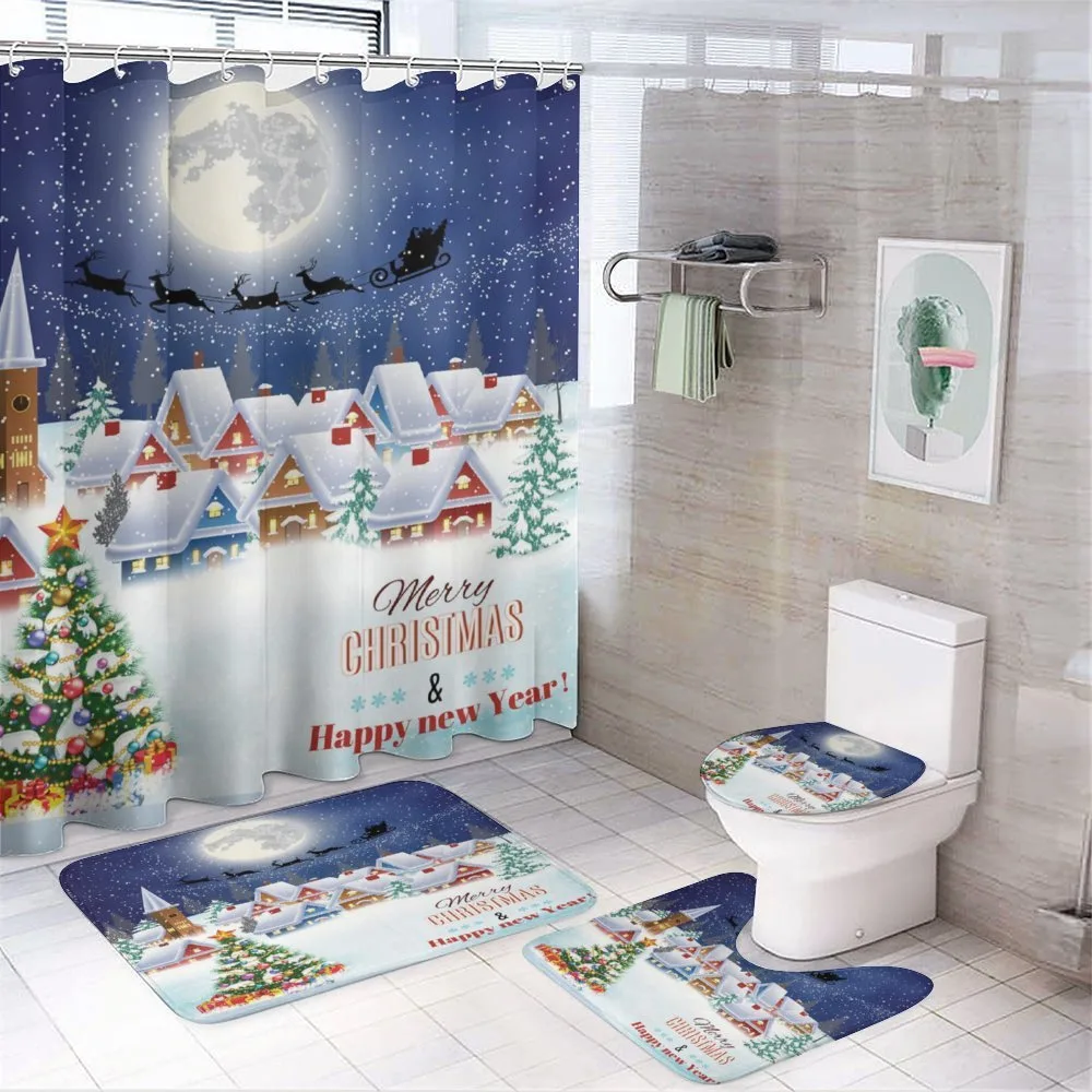 Winter Sky Moon Star — 4-Piece Bathroom Set preview
