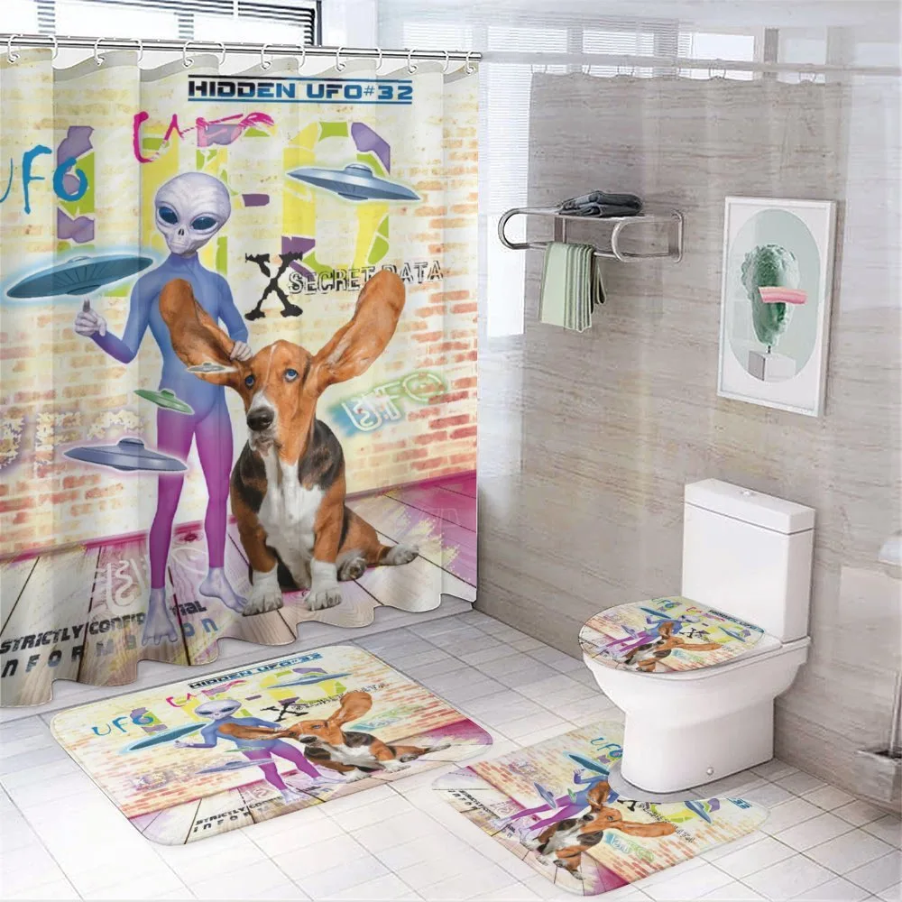 Alien and Dog — 4-Piece Bathroom Set preview