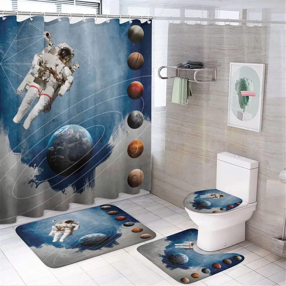 Astronaut Planets Space — 4-Piece Bathroom Set preview