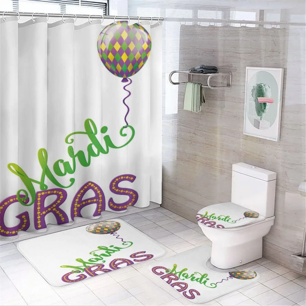 Cartoon Mardi Gras — 4-Piece Bathroom Set preview