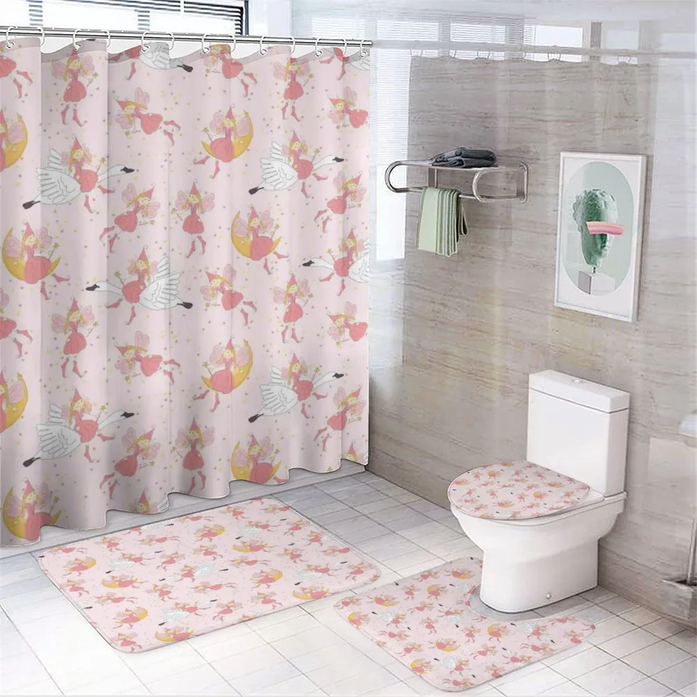Flying Fairies Swan Moon — 4-Piece Bathroom Set preview